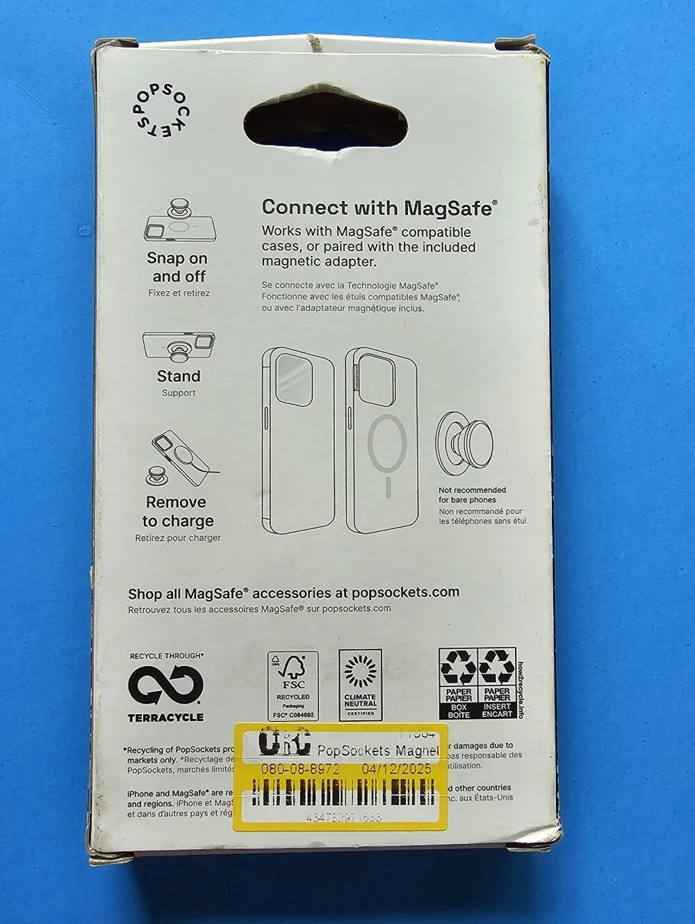 Popsocket - Round PopOut Doodle Daisy Boca MAGSAFE Popwallet+